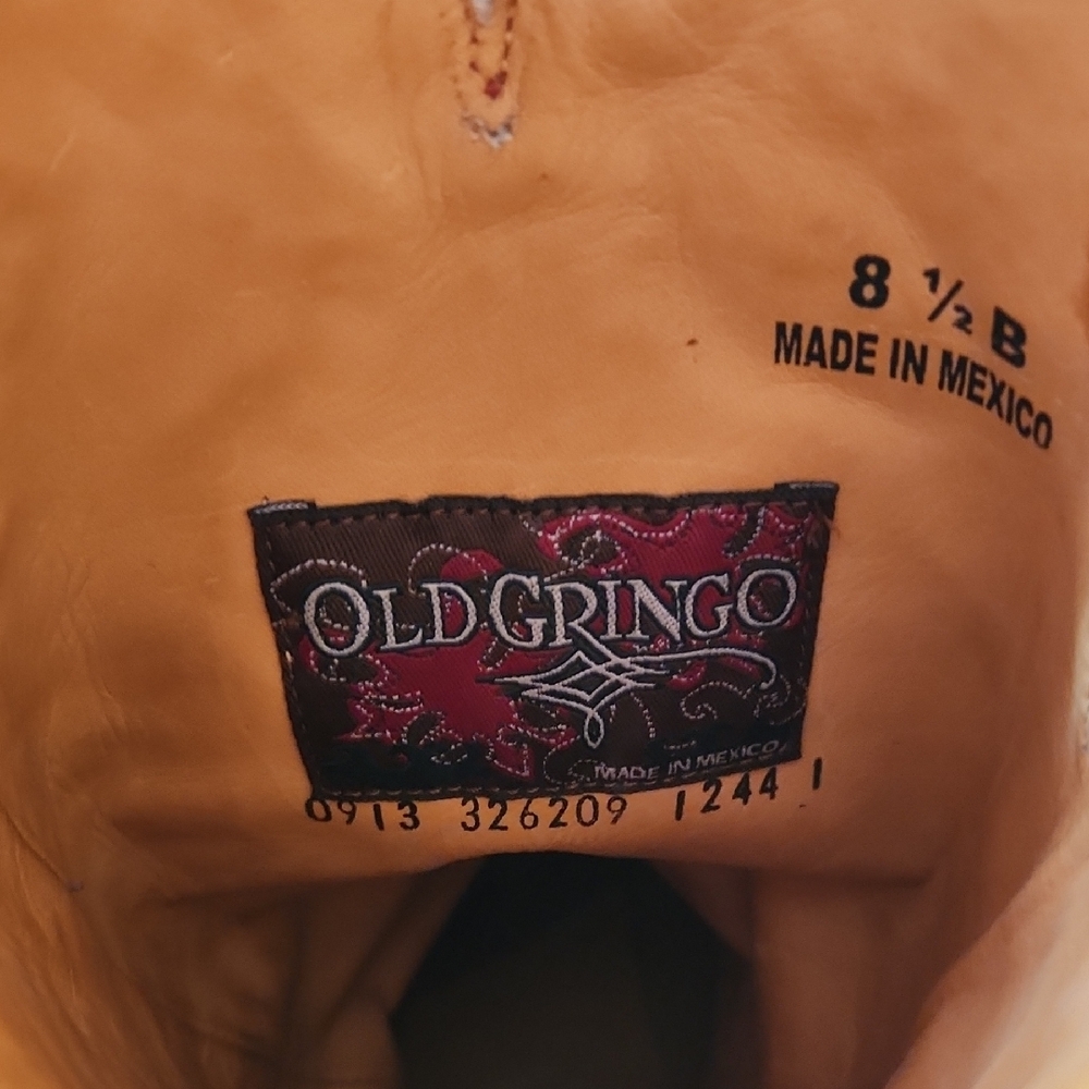 Old Gringo Red and Black Embellished Cowboy Boots - Picture 6 of 7